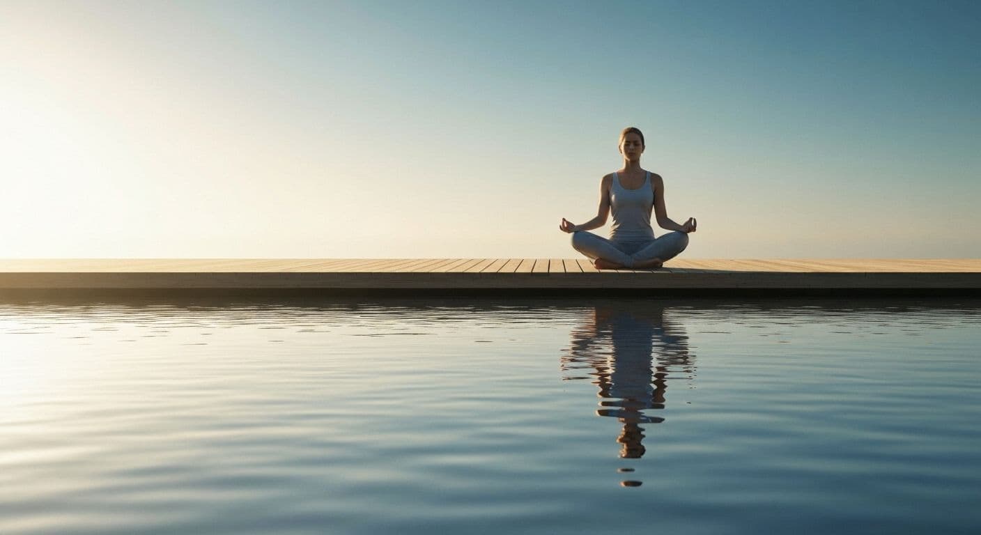 Person practicing self awareness and acceptance through mindful observation without overthinking