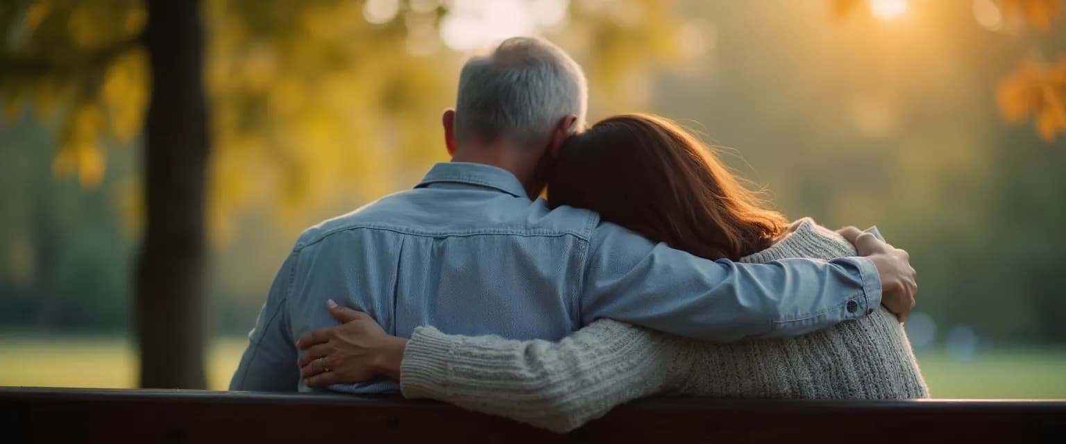Person comforting someone who lost someone through physical presence rather than words