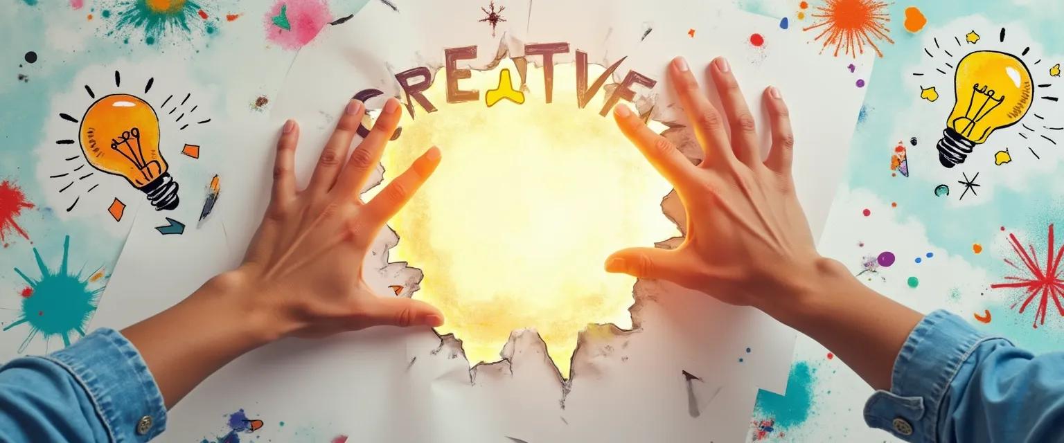 Person confidently exploring creative ideas demonstrating confidence in creative innovation