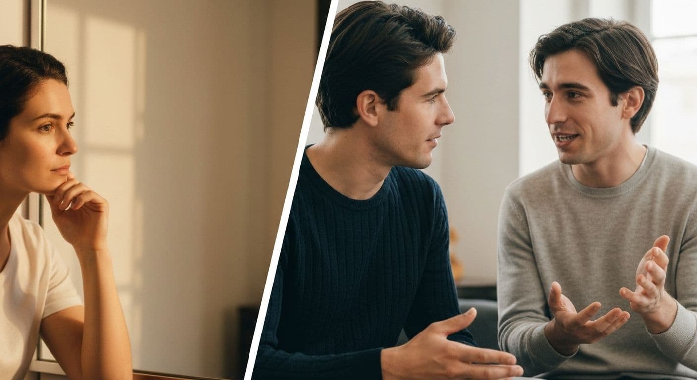 Two people having a meaningful conversation demonstrating the science of self-awareness in building relationships