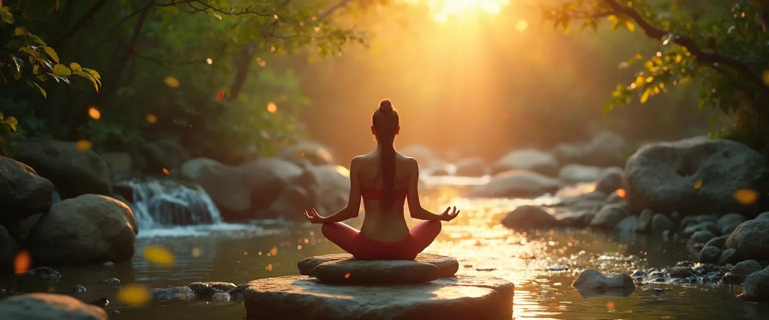 Person practicing daily rituals as their spiritual self increases awareness of inner and outer selves