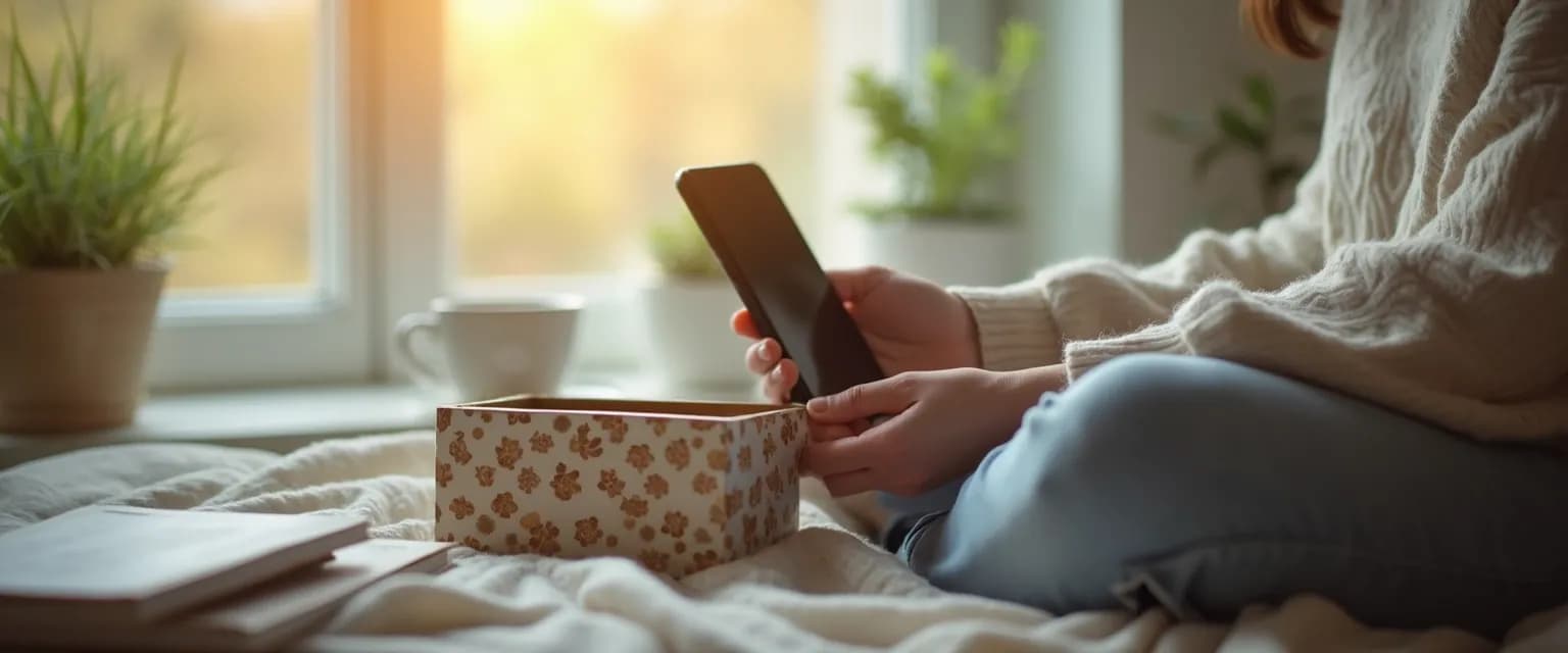 Person finding digital breakup support through healthy technology boundaries