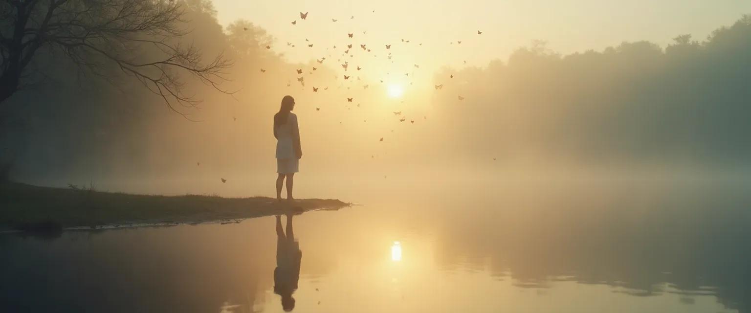 Person capturing self awareness thoughts using simple techniques before they disappear