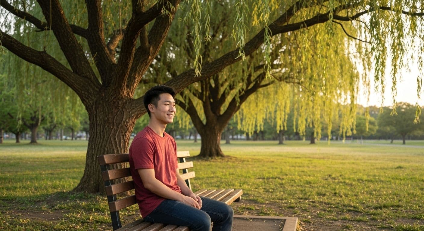 Person reflecting peacefully showing healthy pace to get over a breakup fast without rushing recovery