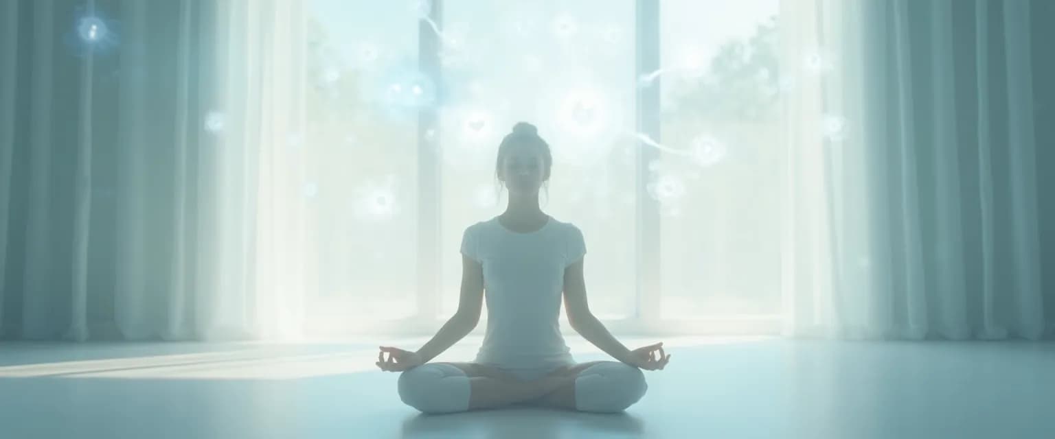 Person practicing self-awareness exercises for better mental health and reduced mental chatter