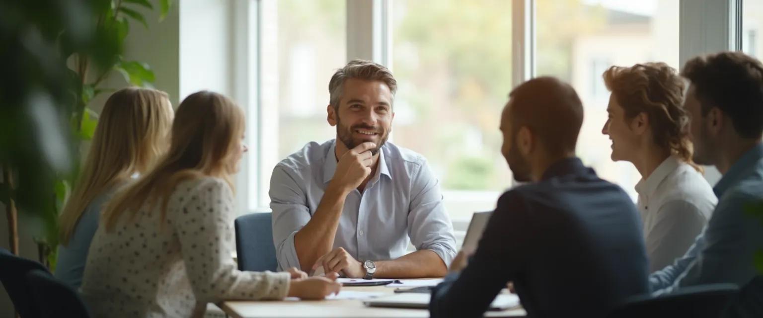 Introverted leader using emotional intelligence on leadership to connect with team members