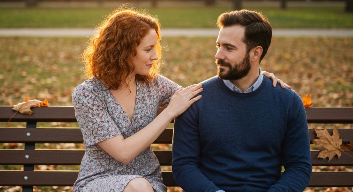 Two people connecting through shared emotional experience, illustrating why we grieve and how it builds empathy