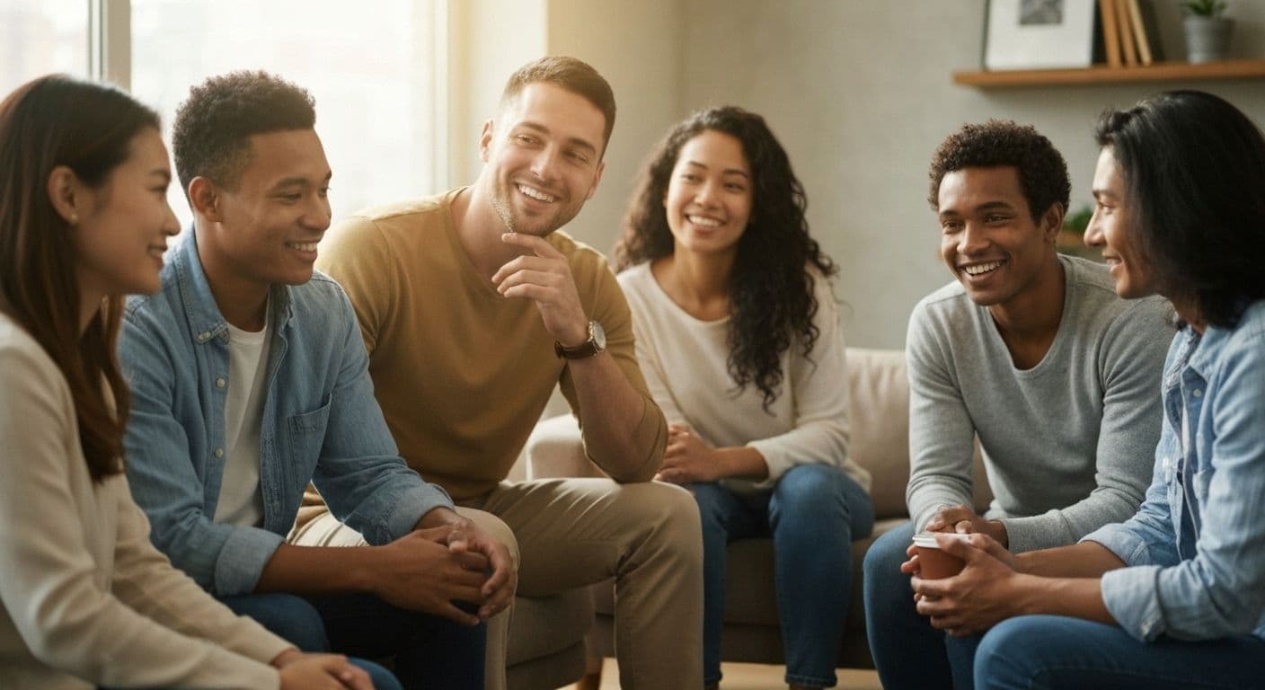 Person confidently accepting a breakup while maintaining friendships and navigating social gatherings with mutual friends