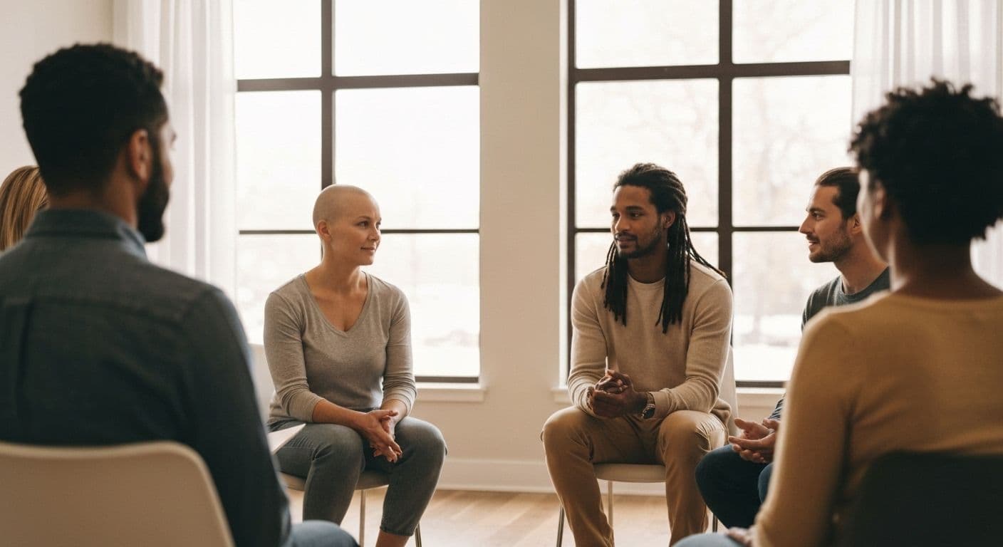 Person finding support on the GriefShare website discussion boards with structured grief forums