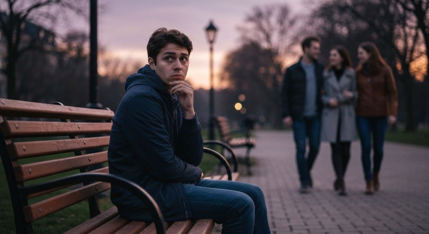 Person reflecting thoughtfully about entering a new relationship after breakup with emotional awareness