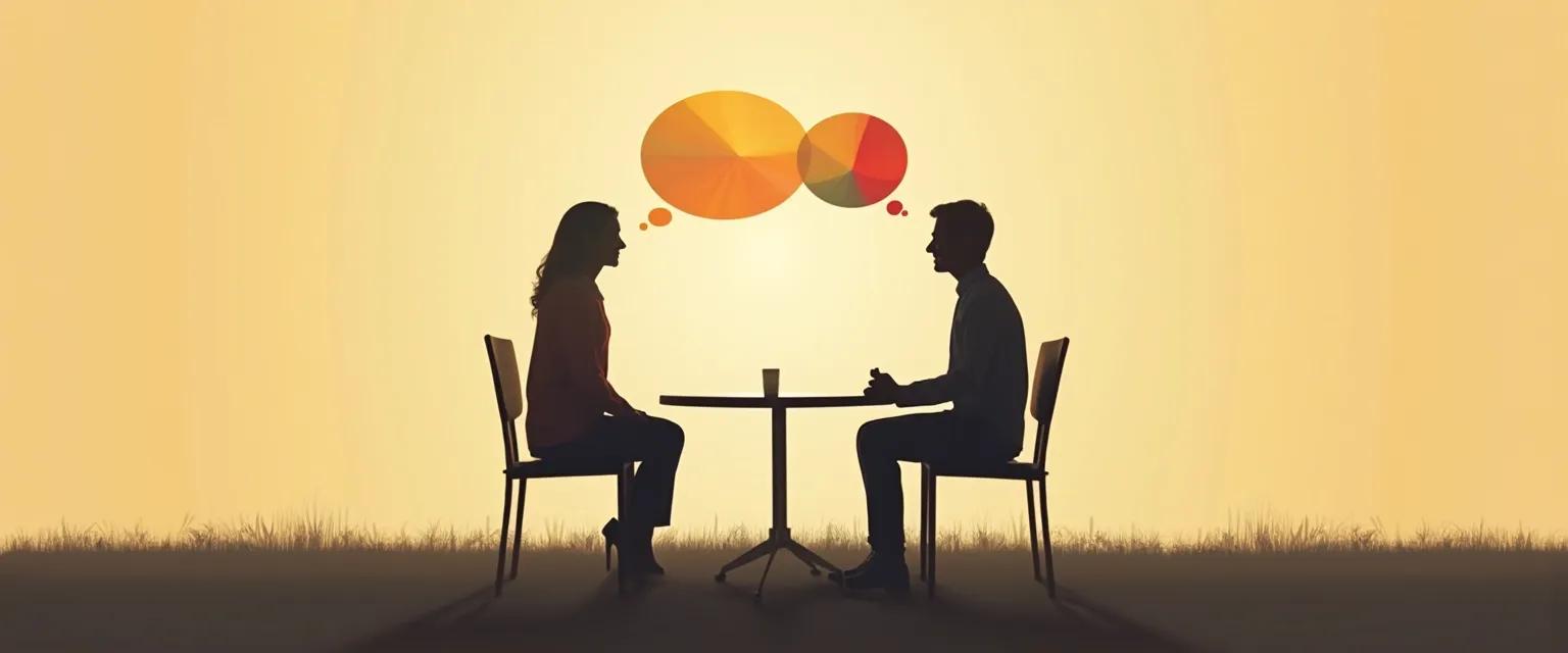 Person using social awareness and relationship management techniques during a difficult conversation