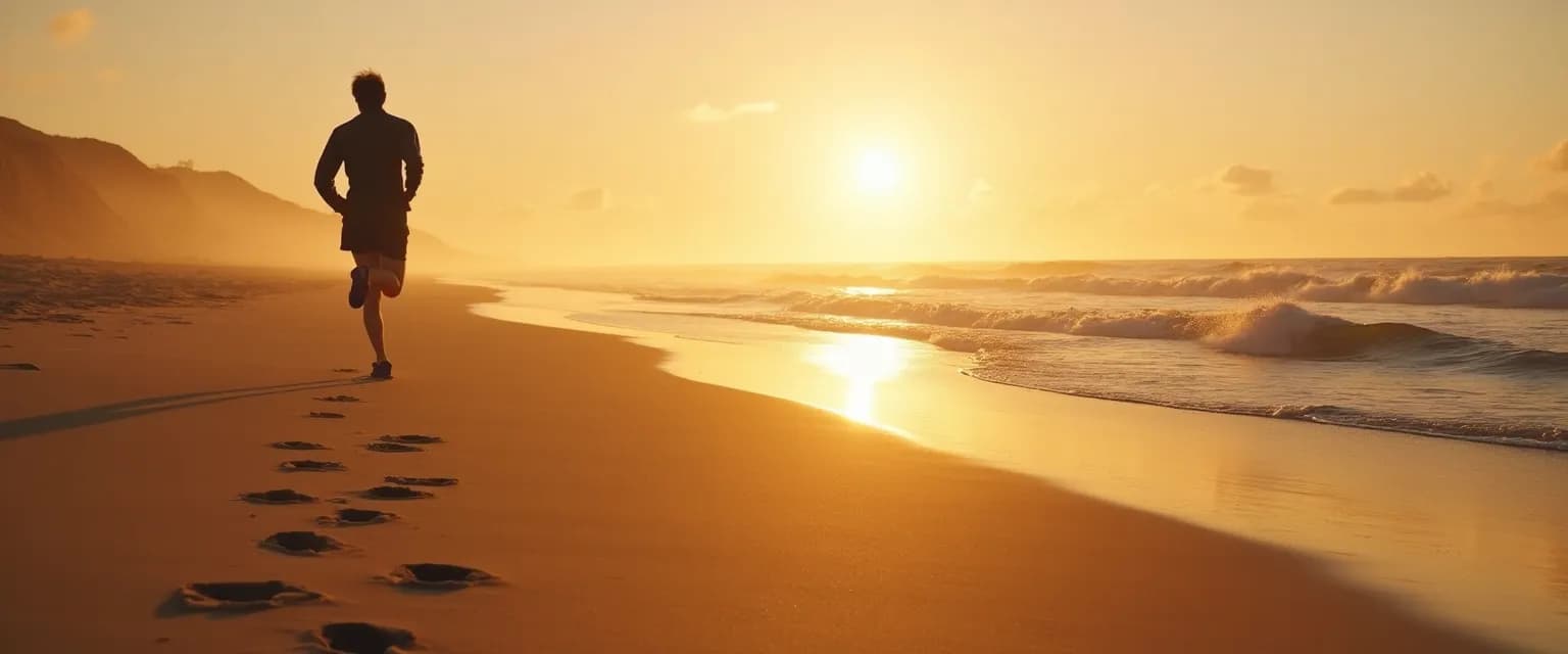 Person exercising outdoors while getting over a breakup
