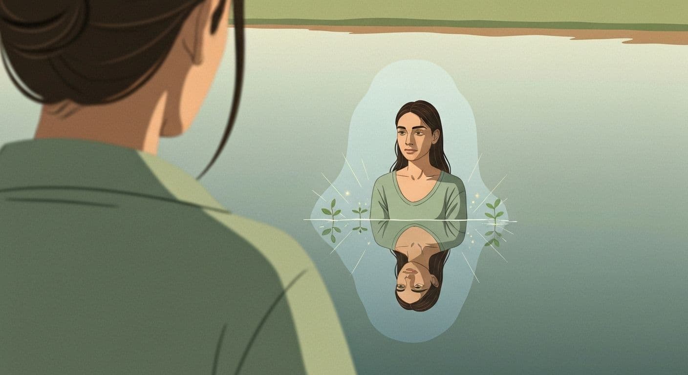 Person having authentic conversation showing self awareness description in action