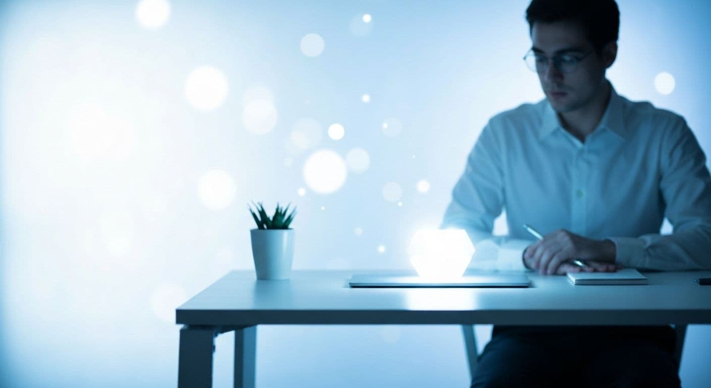 Person practicing mind mastery through focused single-tasking with minimal distractions