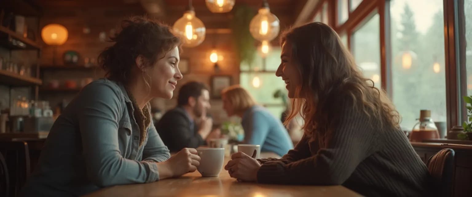 Person demonstrating emotional intelligence and communication skills during a conversation