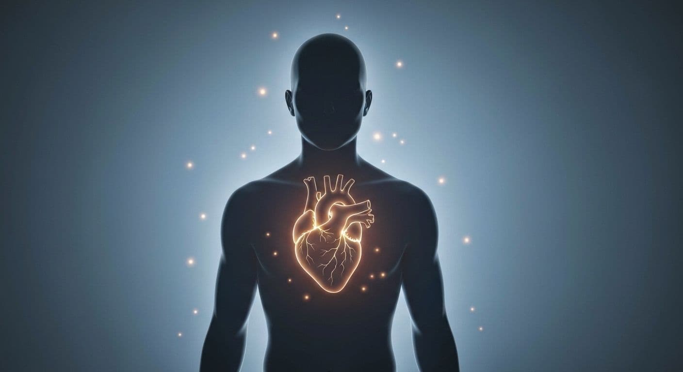 Person experiencing heart pain after breakup with hand on chest showing physical and emotional connection