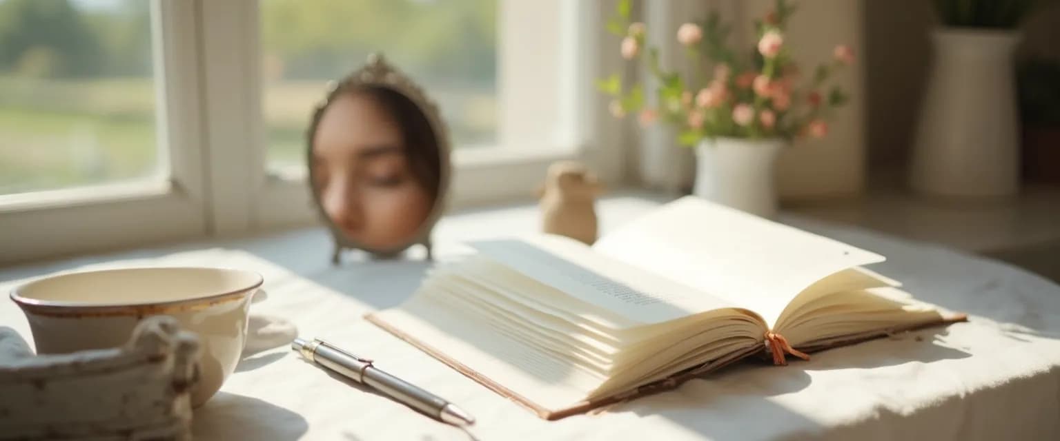 Person practicing the self awareness through reflection techniques