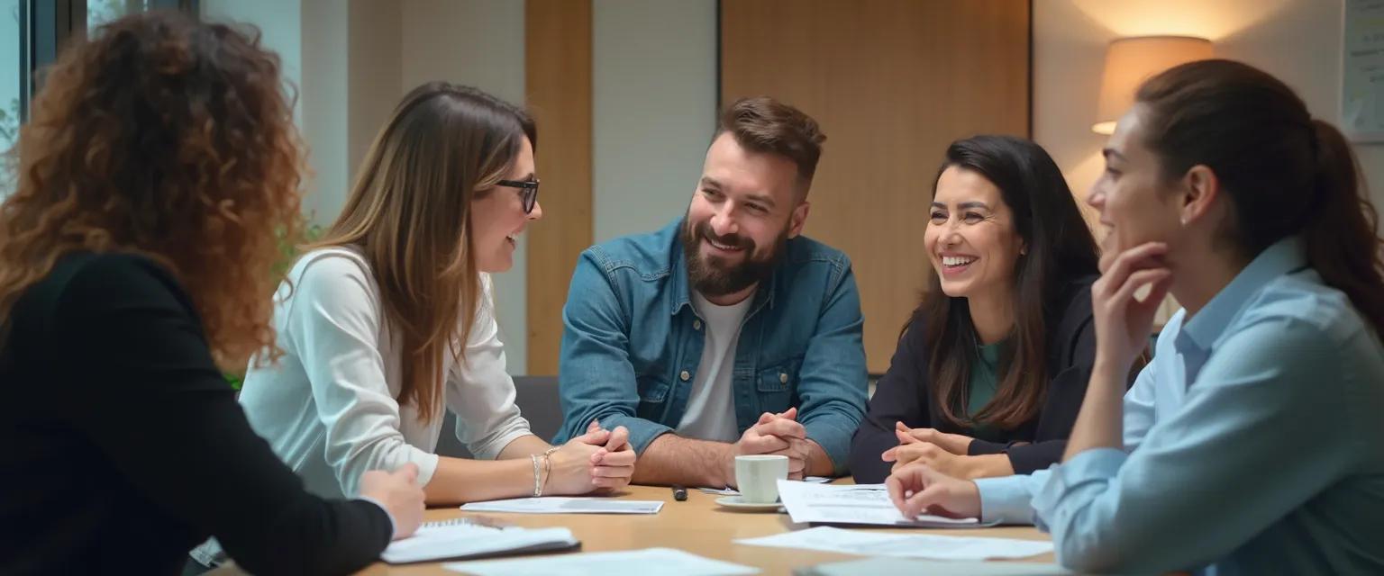 Professionals collaborating with enhanced productivity through emotional intelligence in the workplace