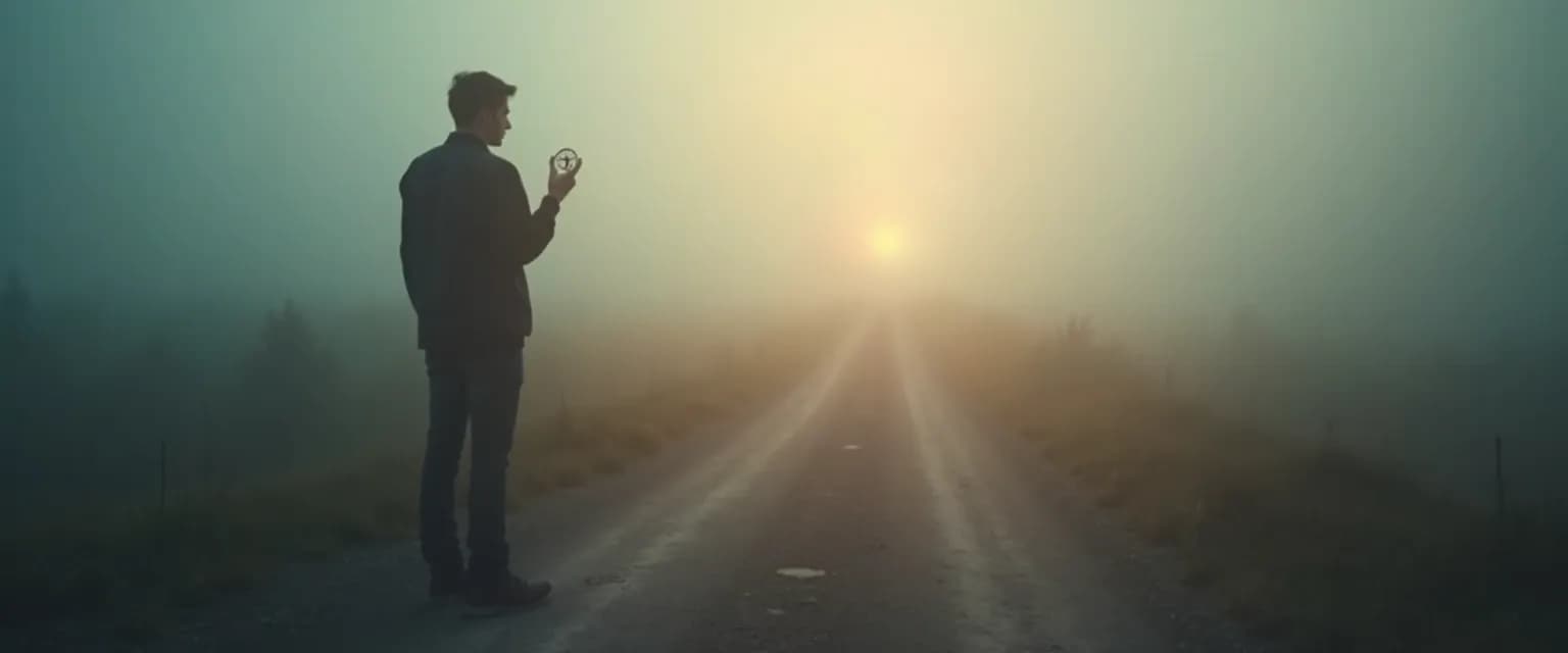 Professional navigating a wavering mind during critical decision-making process