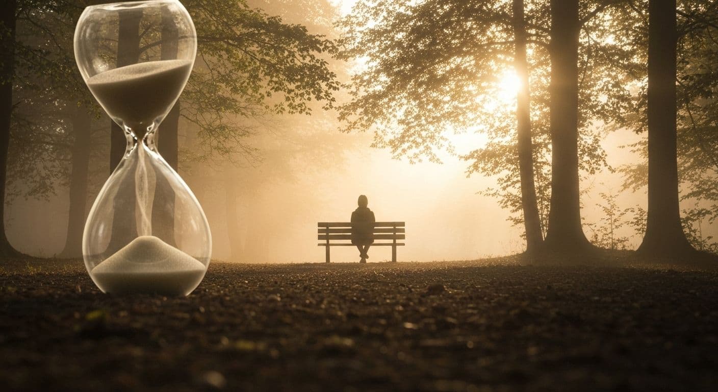 Person holding a calendar with no marked timeline representing personal grief timeline journey