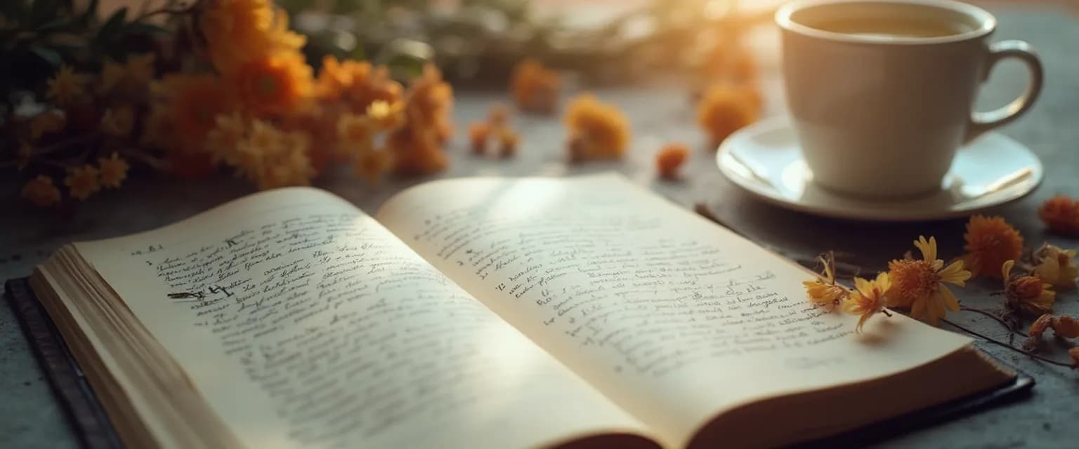 Person writing in journal using grief journaling prompts for emotional healing