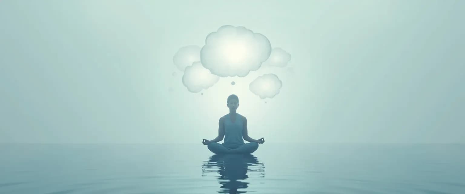 Person practicing internal self-awareness techniques without overthinking