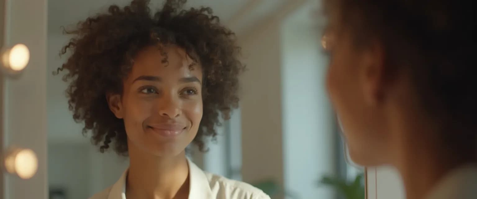 Leader practicing self-awareness as a leadership skill through mindful reflection