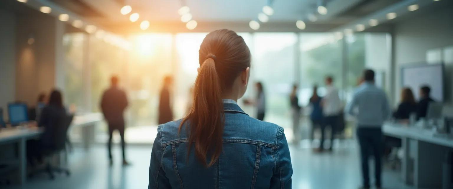 Professional demonstrating workplace self-awareness while deciding when to share thoughts