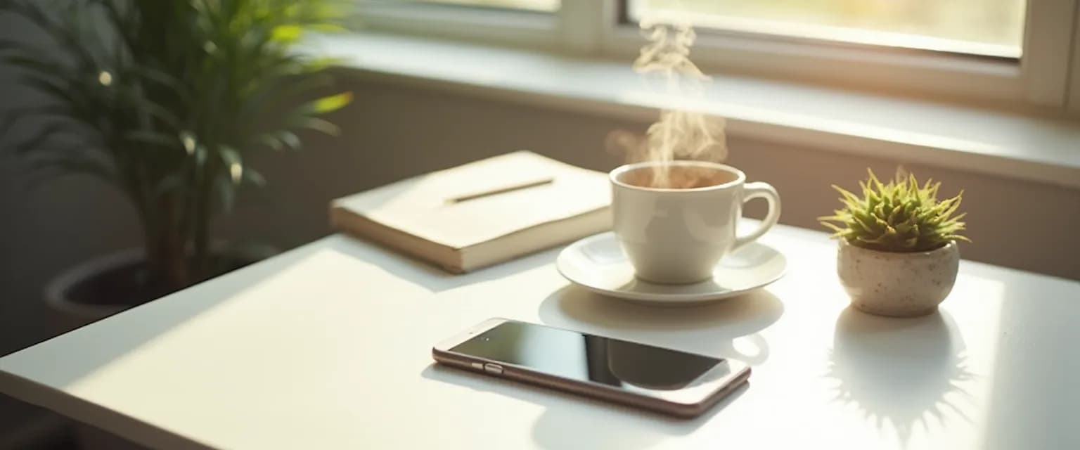 Person enjoying a 10-minute digital detox to reclaim their modern mind