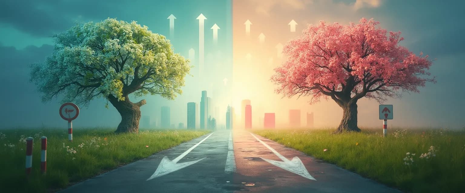 Comparison diagram showing growth mind vs fixed mind characteristics and outcomes