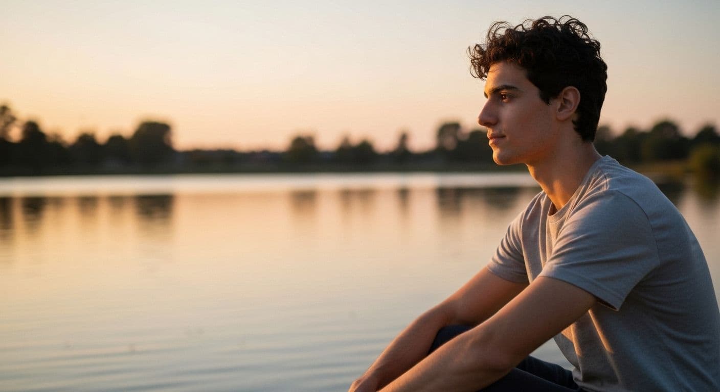 Person feeling peaceful and content, showing they're not sad after breakup and experiencing healthy emotional healing