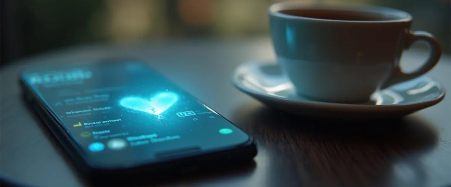 Person healing after a WhatsApp breakup by implementing digital communication strategies