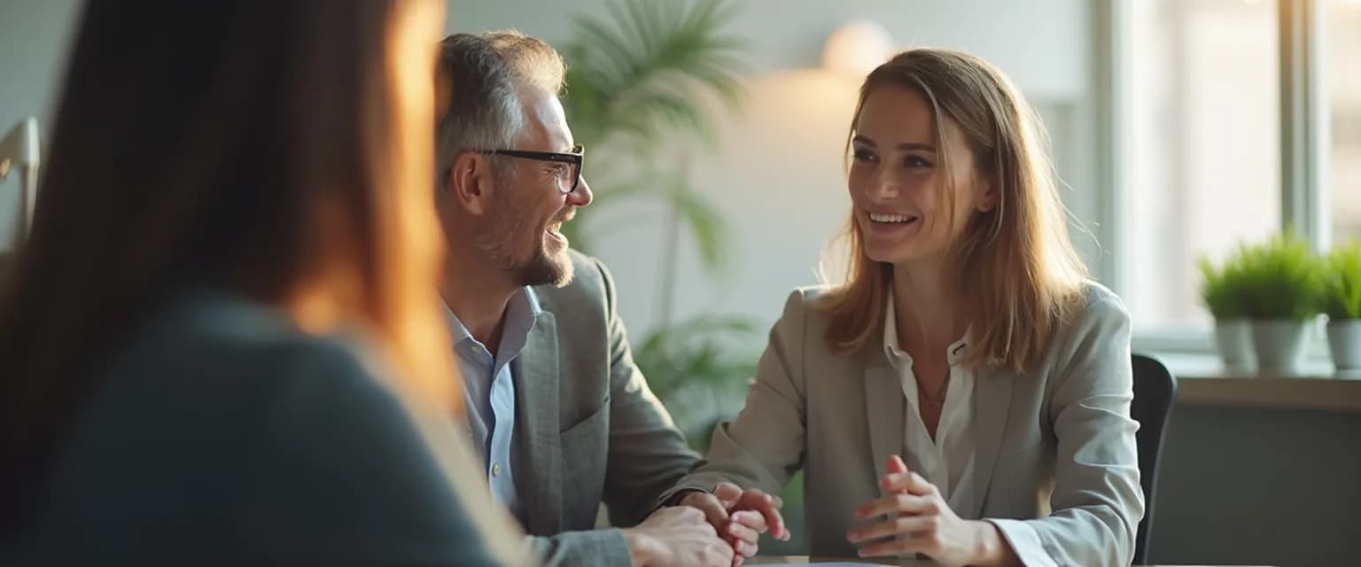 Professional colleagues demonstrating emotional intelligence in the workplace during a conflict resolution meeting
