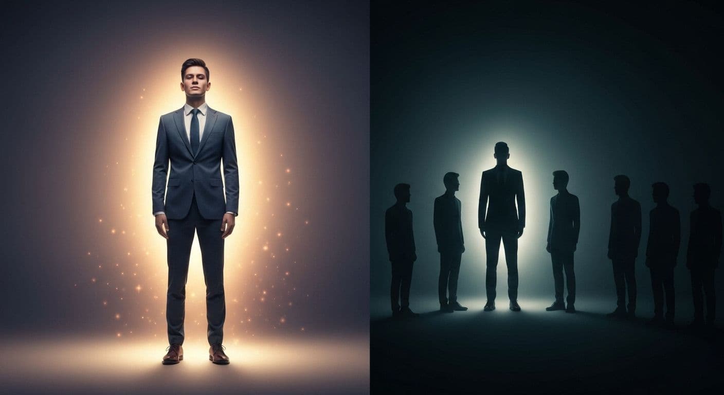 Person maintaining strong mindset and emotional boundaries in challenging social situation