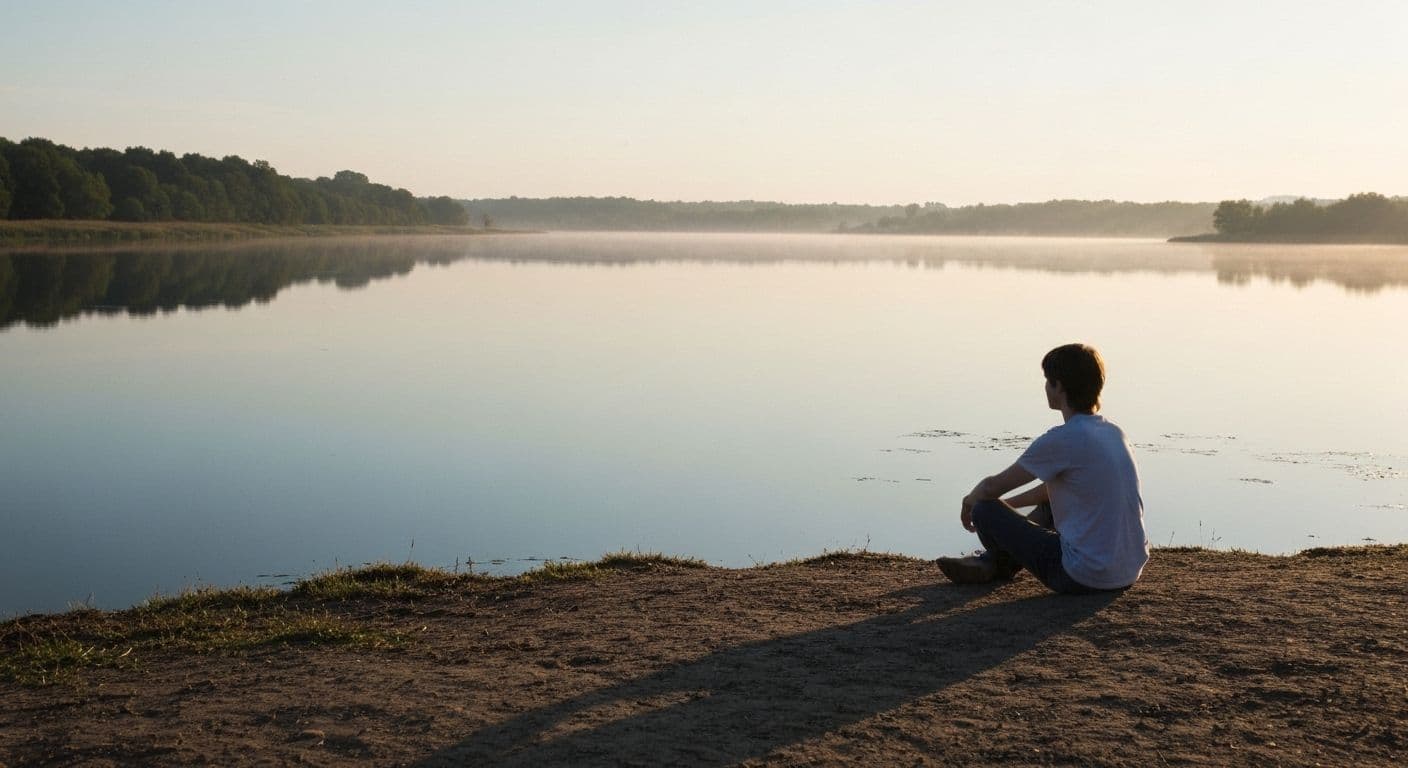 Person practicing mindful self-reflection showing what self awareness involves without overthinking