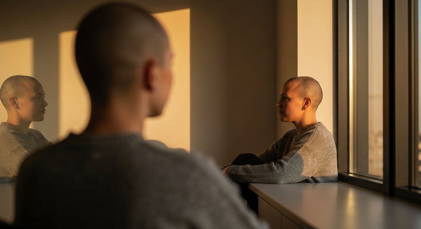 Person practicing mental reflection techniques in a case study on self awareness without journaling