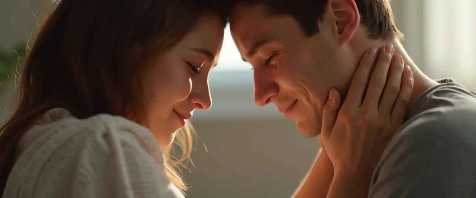 Person demonstrating physical signs of empathy awareness through facial expressions and body language