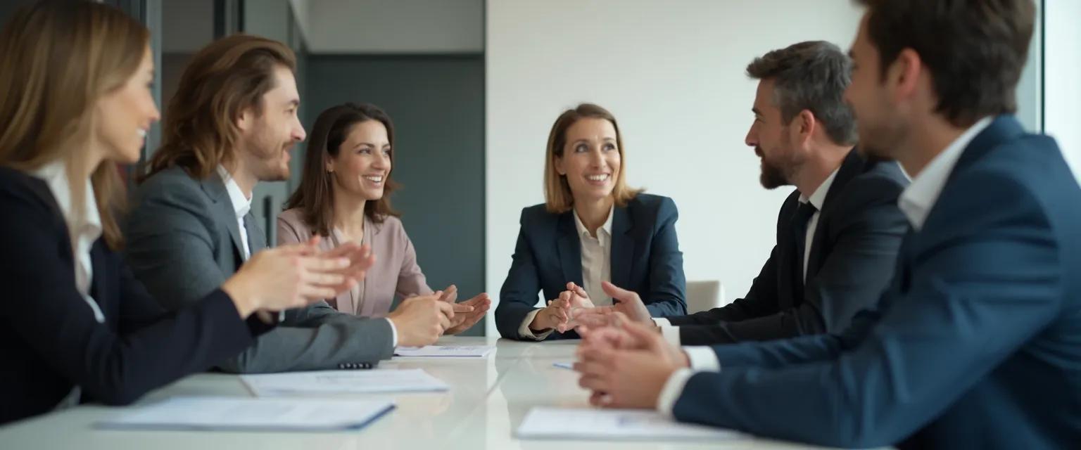 Manager demonstrating the importance of emotional intelligence at work through team interaction