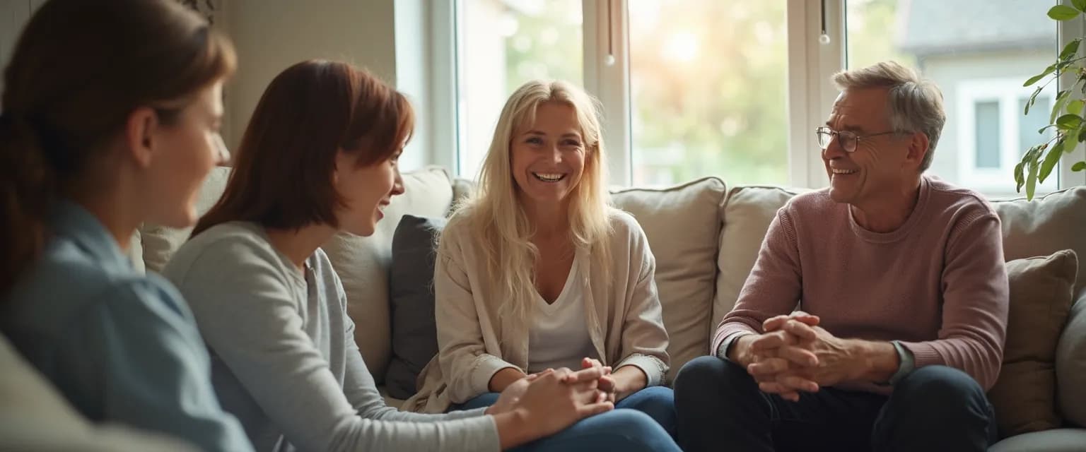 People from different generations supporting each other through anxiety and mental health challenges