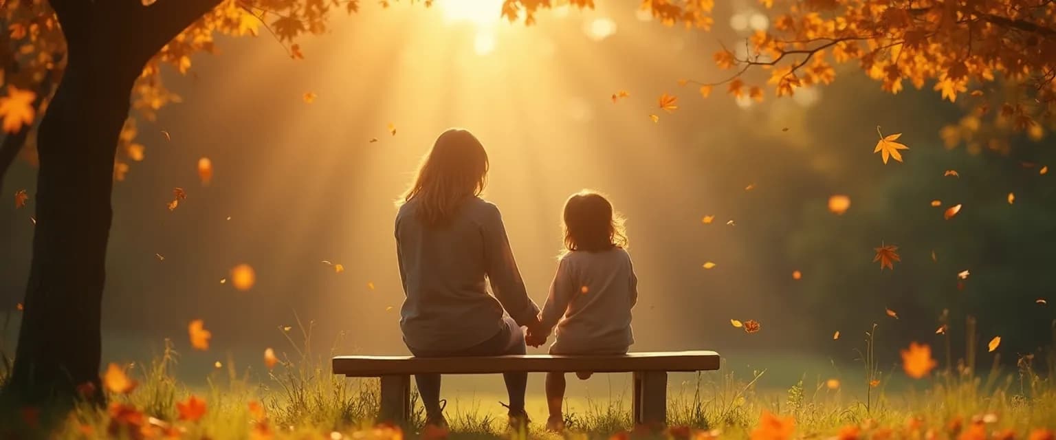 Family supporting each other while grieving a parent and grandparent