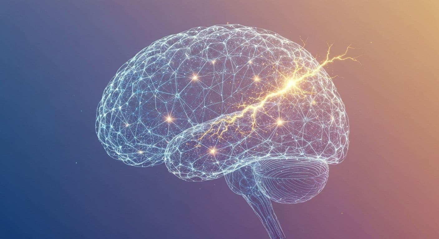 Brain illustration showing why we grieve and how grief strengthens emotional resilience and neural pathways