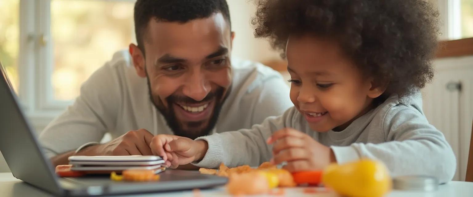 Parent using DISC self-awareness techniques to connect with child during conversation