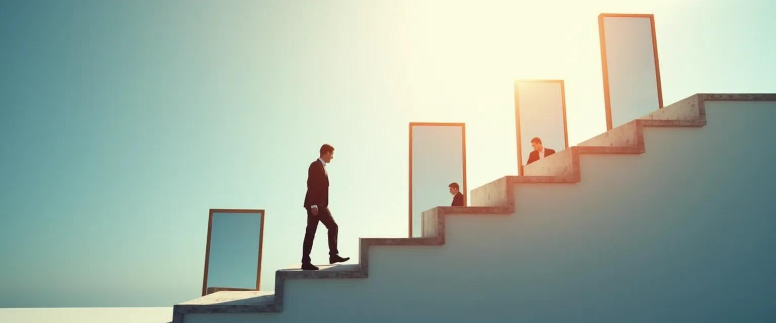 Professional achieving the objective of self-awareness for career breakthrough moment