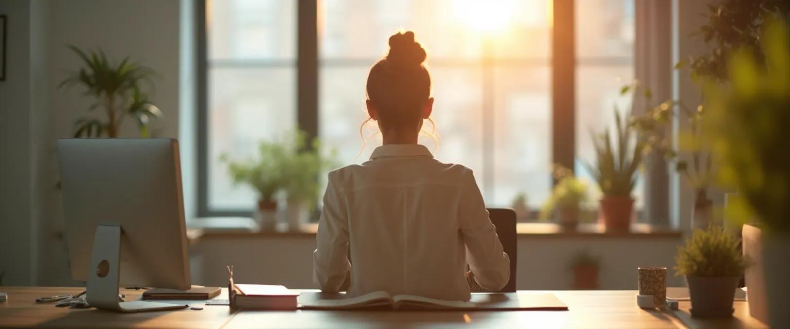 Professional using higher EQ techniques during workplace meeting