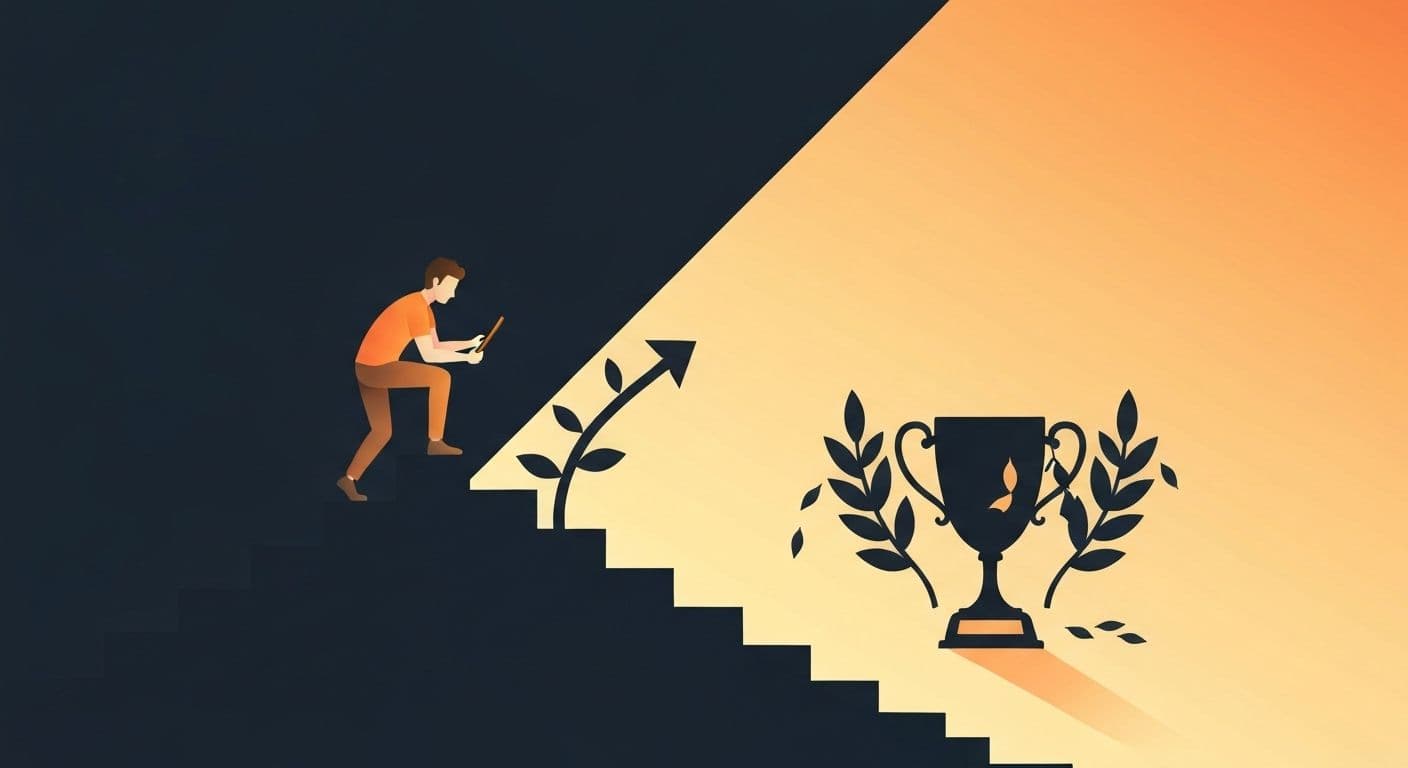 Person developing a growth mindset while building new habits through consistent practice