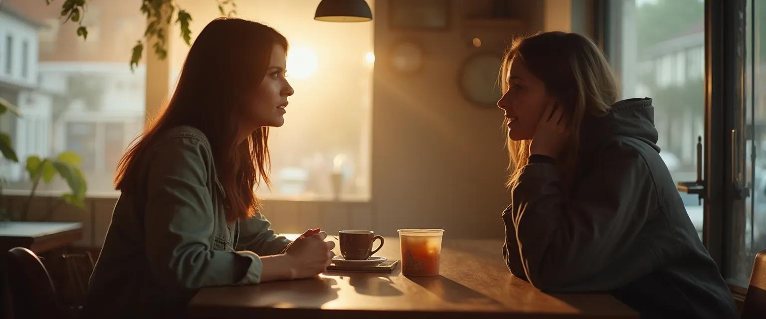 Woman practicing Brené Brown self awareness techniques during conversation