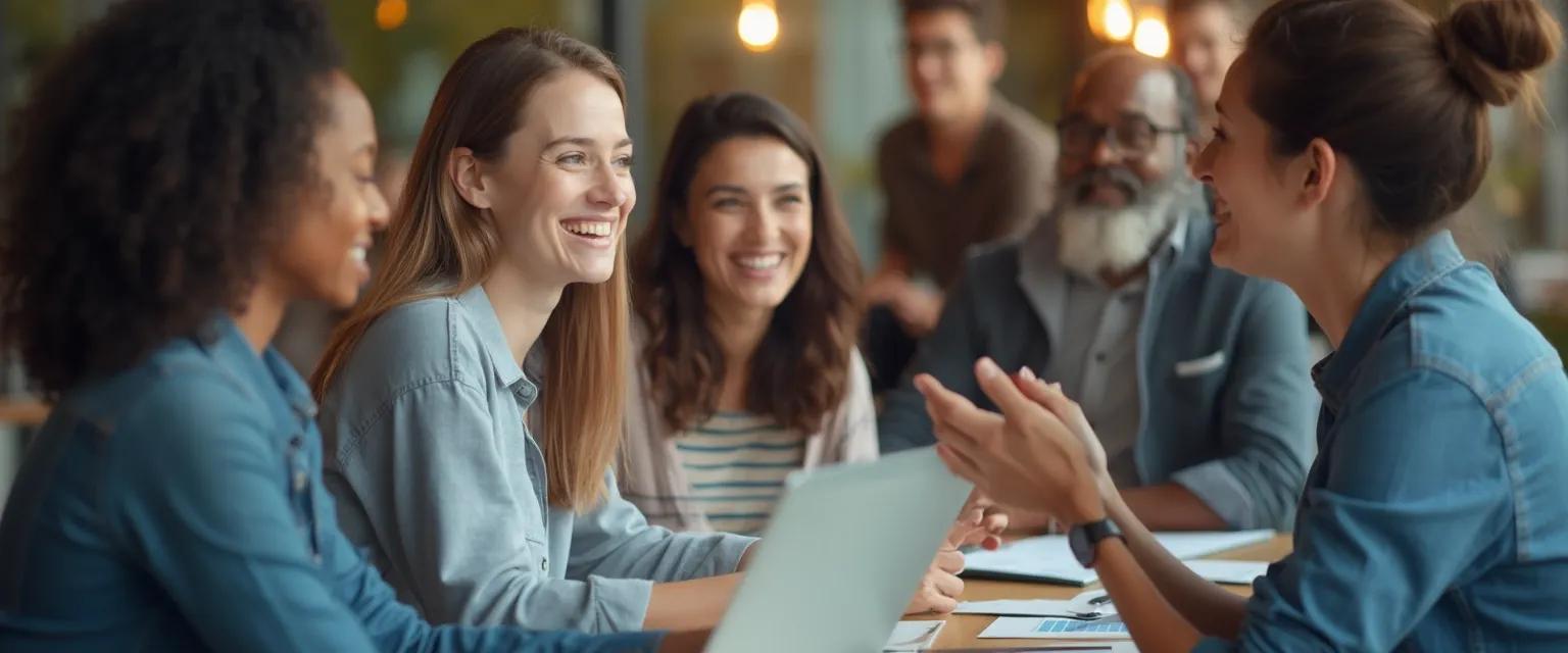 Team meeting implementing emotional intelligence in organizations framework
