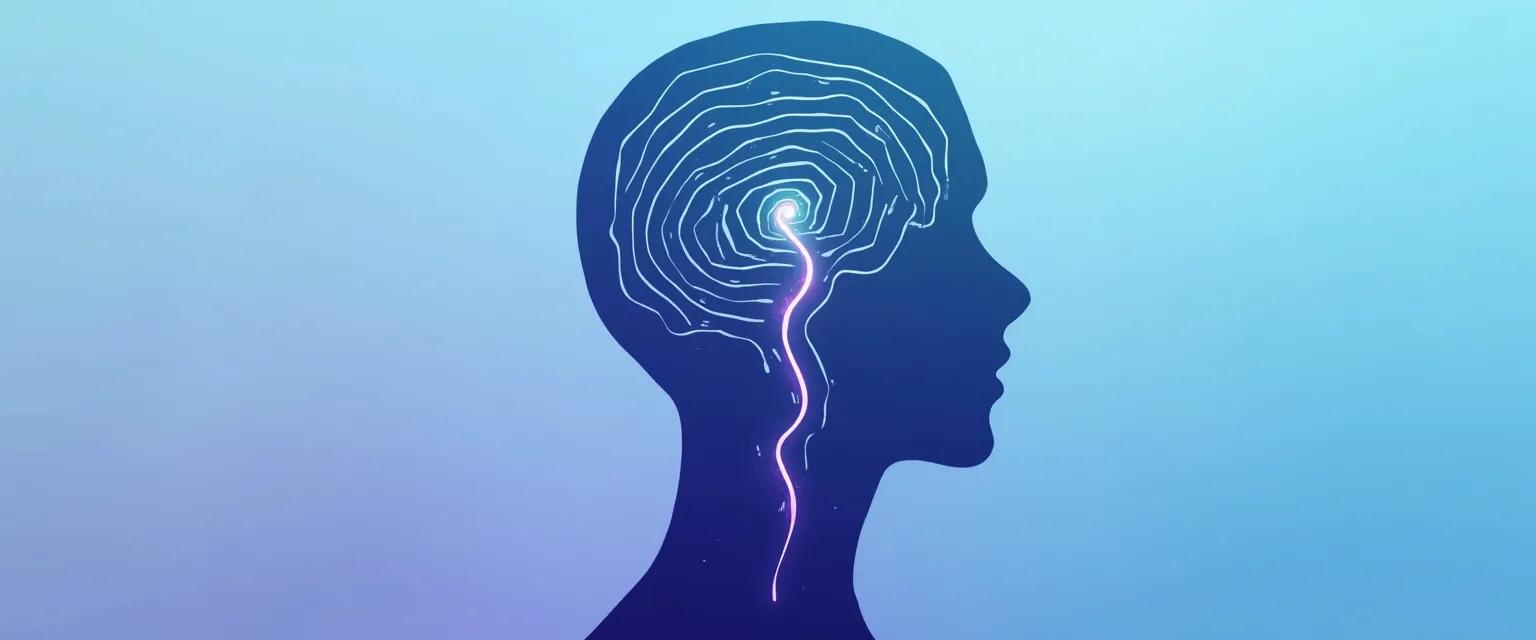 Person breaking free from excessive self-awareness cycle through mindfulness practices