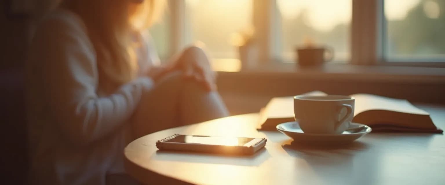 Person practicing digital detox as effective breakup help after heartbreak