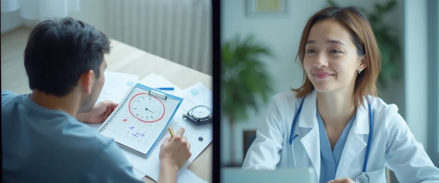 Person overcoming procrastination in health maintenance by organizing medical appointments